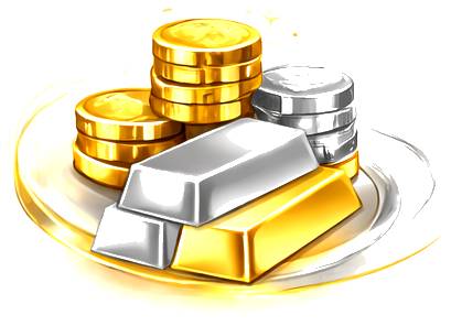 Gold and silver coins and bars